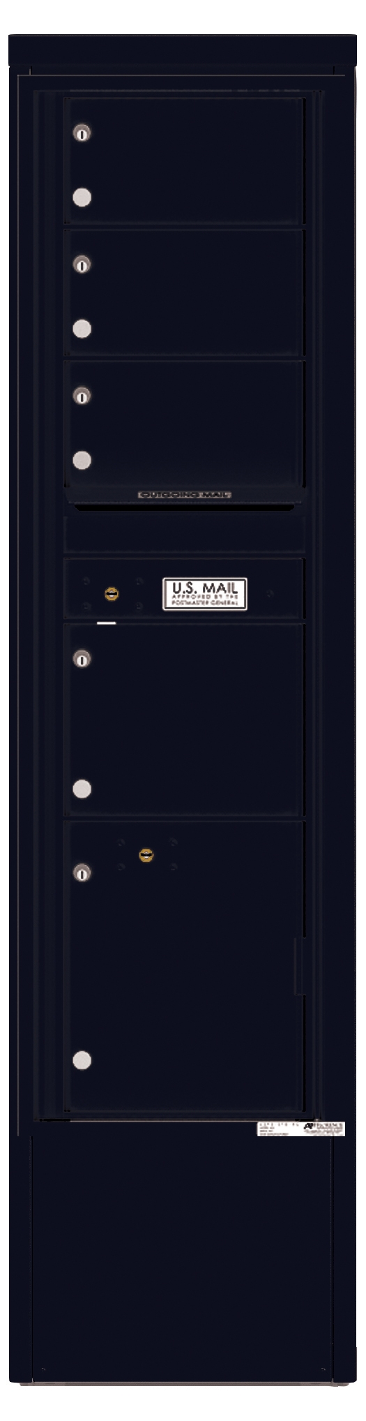 4C16S-04-D 4C Horizontal Depot Mailbox Black