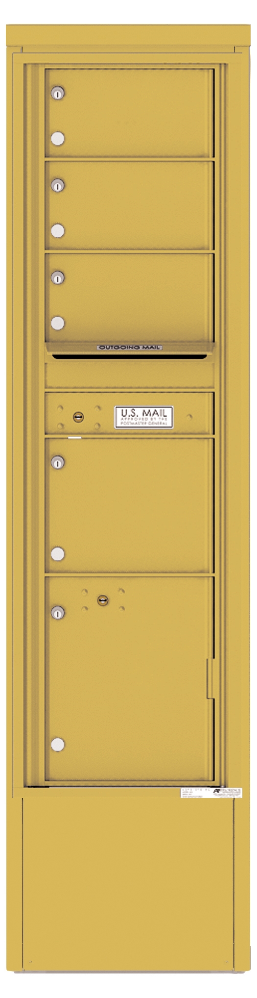 4C16S-04-D 4C Horizontal Depot Mailbox Gold Speck