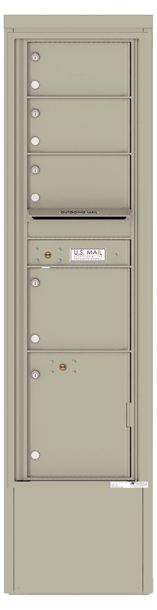 4C16S-04-D 4C Horizontal Depot Mailbox Postal Grey
