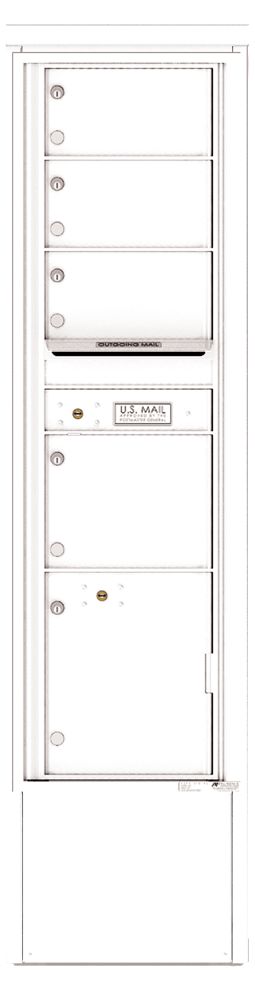 4C16S-04-D 4C Horizontal Depot Mailbox White