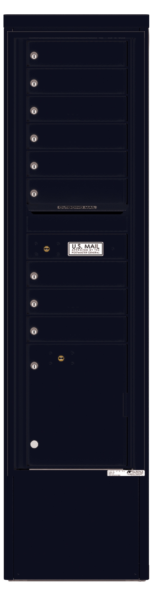 4C16S-09-D 4C Horizontal Depot Mailbox Black