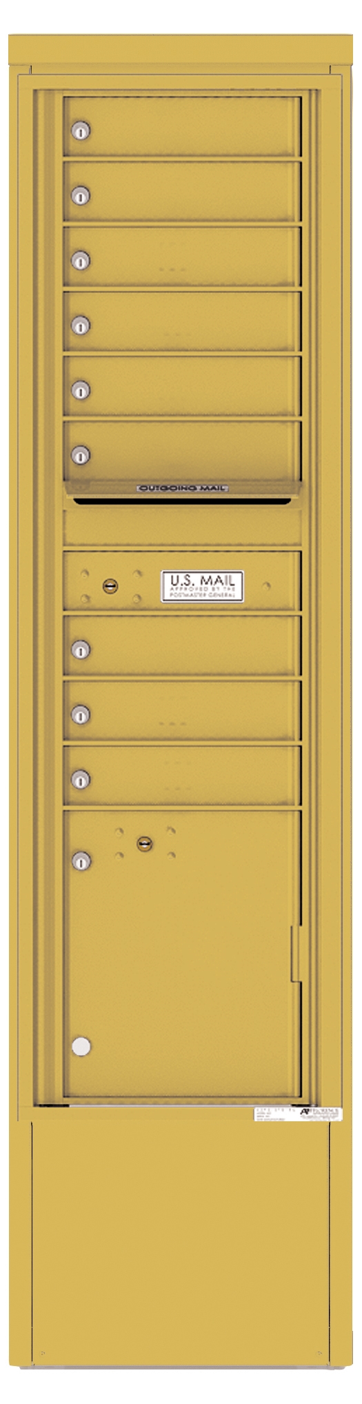 4C16S-09-D 4C Horizontal Depot Mailbox Gold Speck