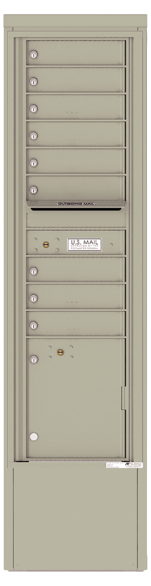 4C16S-09-D 4C Horizontal Depot Mailbox Postal Grey