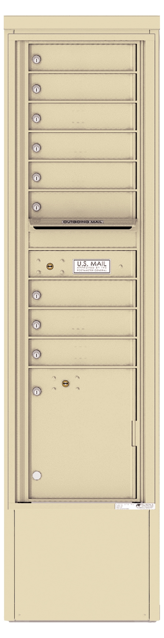 4C16S-09-D 4C Horizontal Depot Mailbox Sandstone