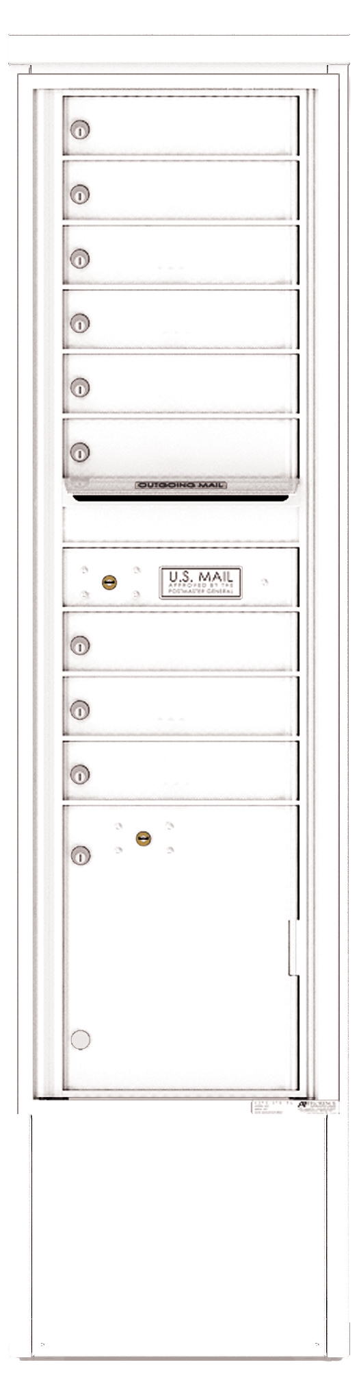 4C16S-09-D 4C Horizontal Depot Mailbox White