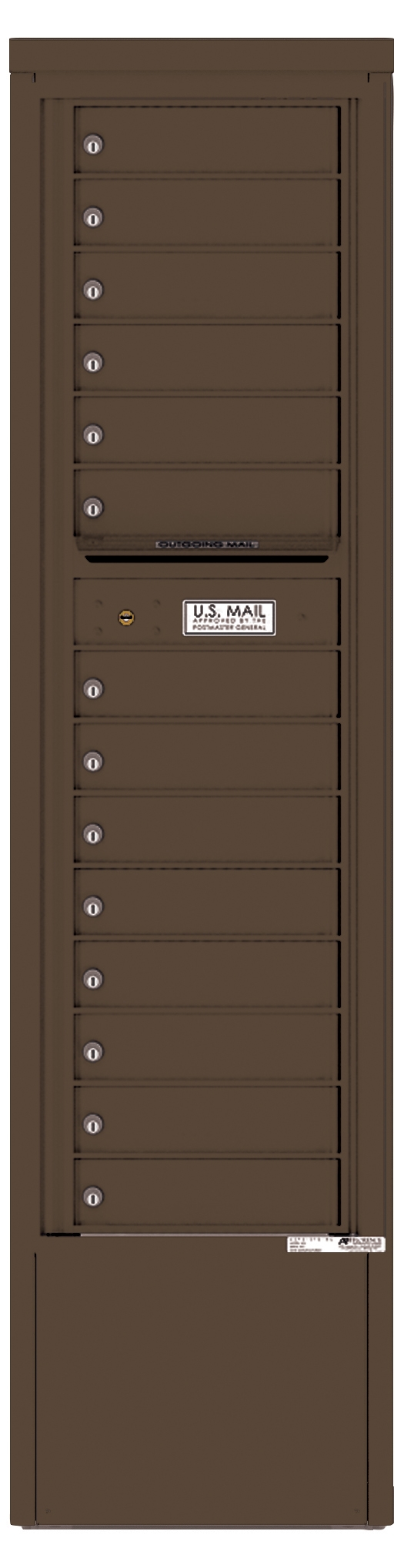 4C16S-14-D 4C Horizontal Depot Mailbox Antique Bronze