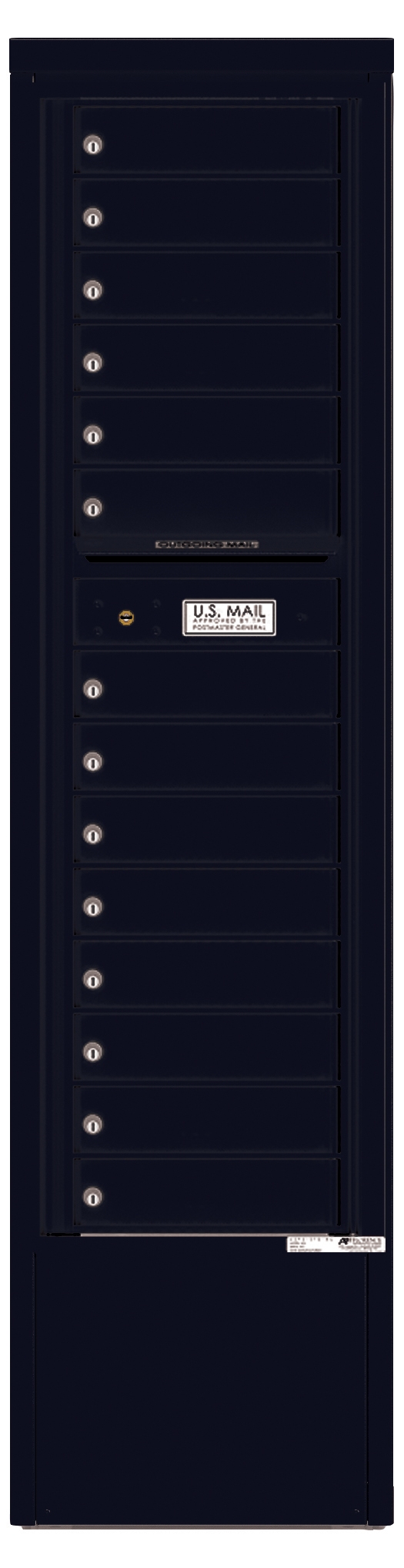 4C16S-14-D 4C Horizontal Depot Mailbox Black