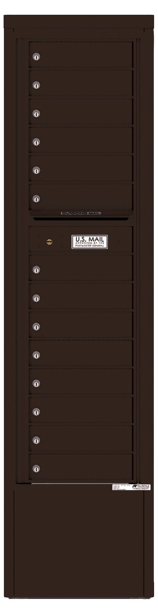 4C16S-14-D 4C Horizontal Depot Mailbox Dark Bronze