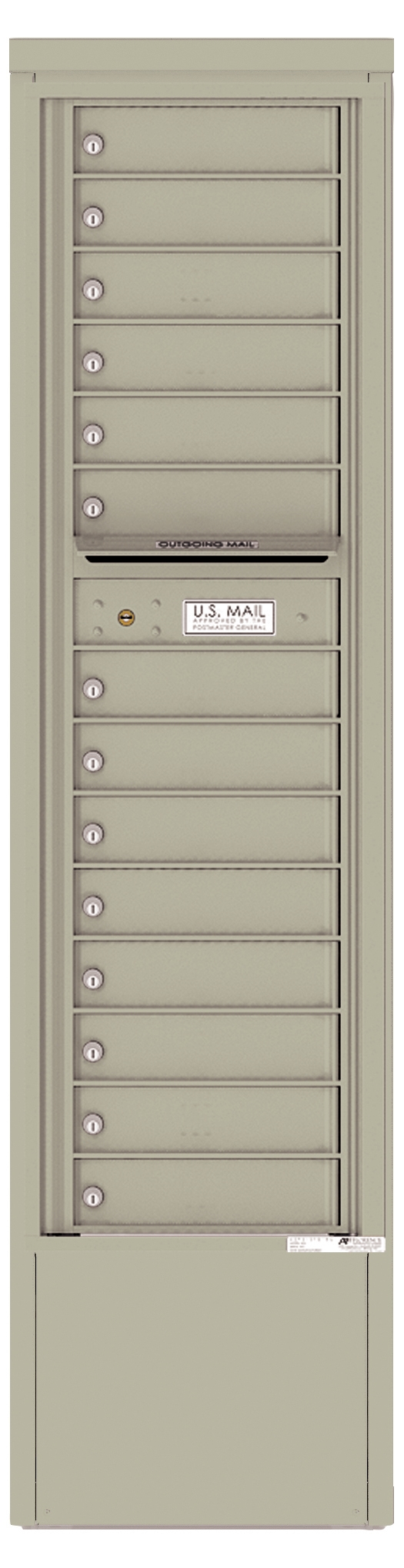 4C16S-14-D 4C Horizontal Depot Mailbox Postal Grey