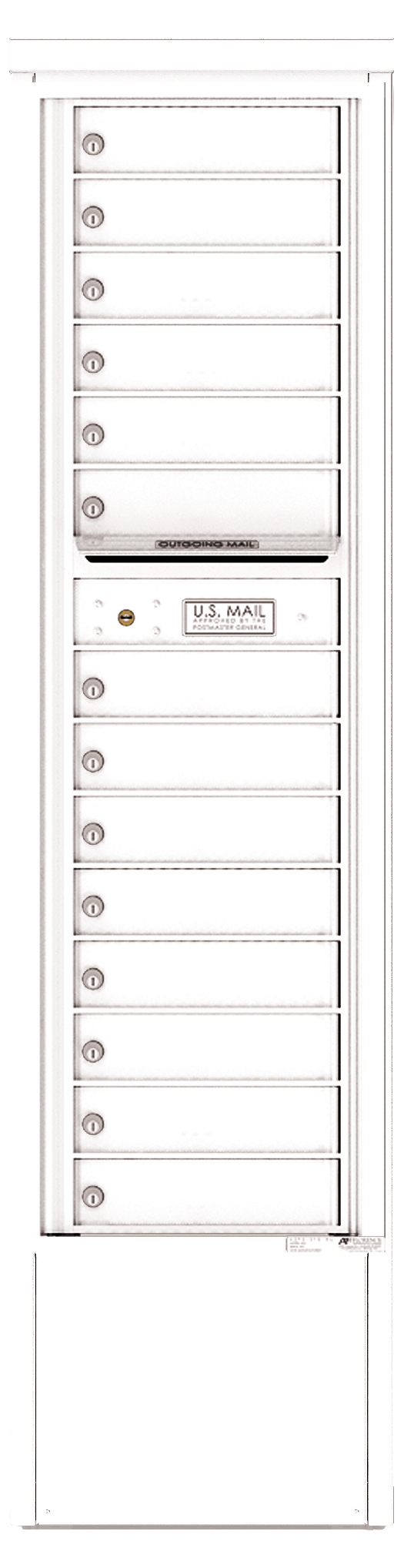 4C16S-14-D 4C Horizontal Depot Mailbox White