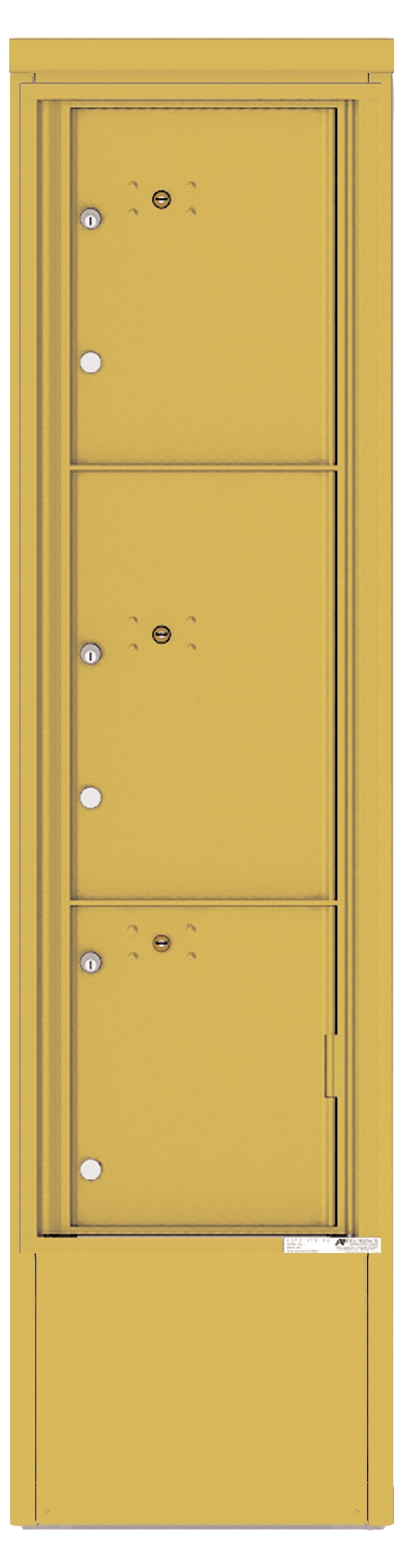 4C16S-3P-D 4C Horizontal Depot Mailbox Gold Speck