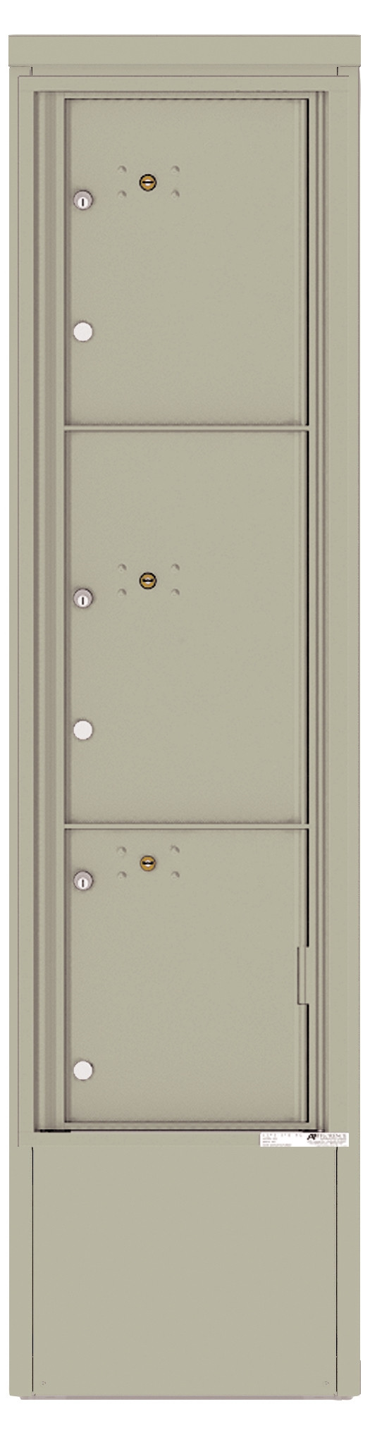 4C16S-3P-D 4C Horizontal Depot Mailbox Postal Grey