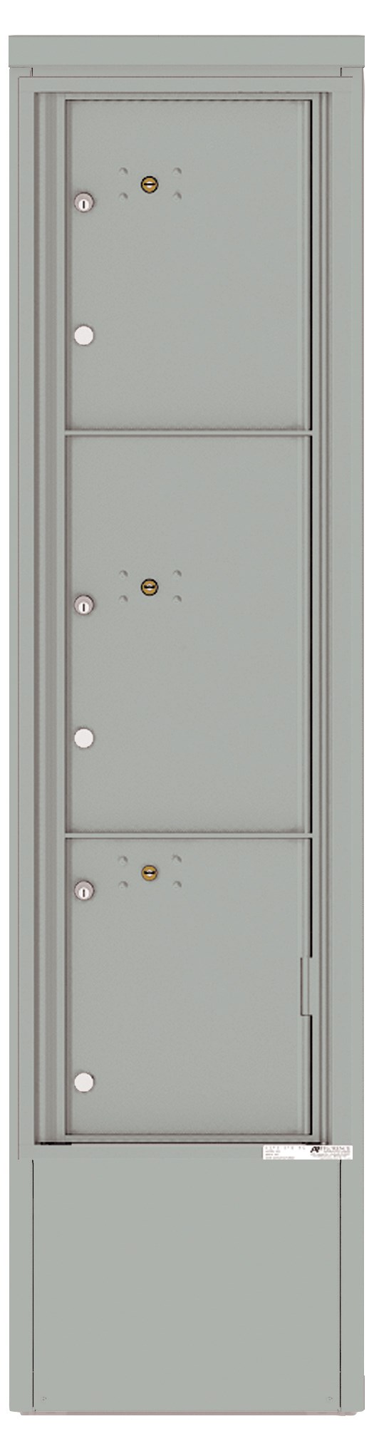 4C16S-3P-D 4C Horizontal Depot Mailbox Silver Speck