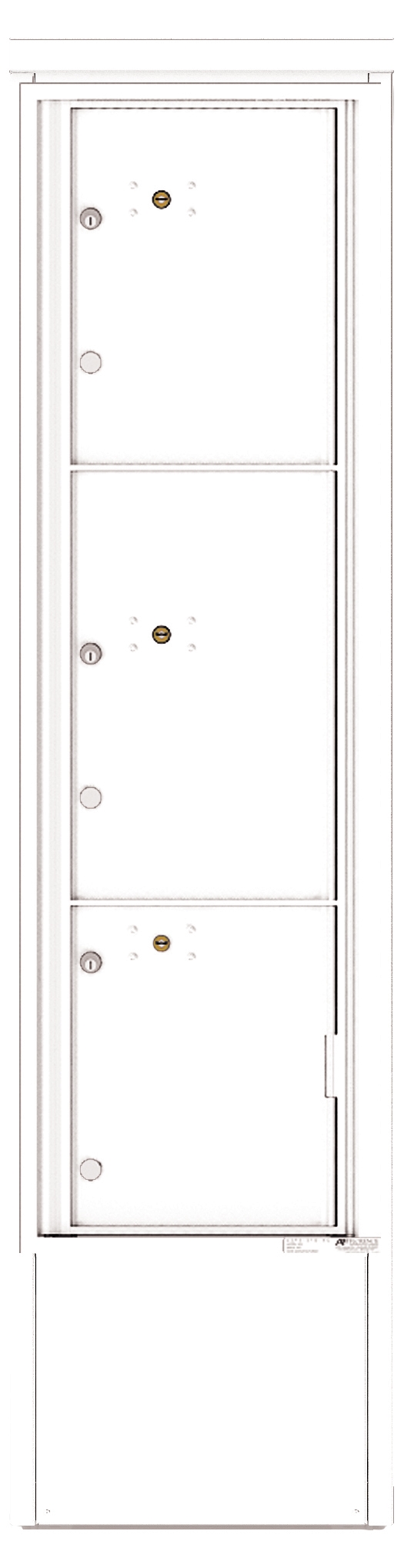 4C16S-3P-D 4C Horizontal Depot Mailbox White