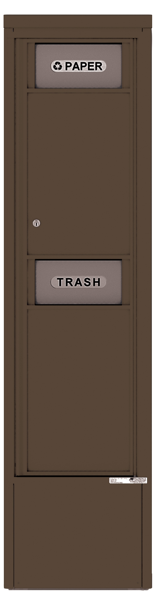 4C16S-BIN-D 4C Horizontal-Trash/Recycling Bin Antique Bronze