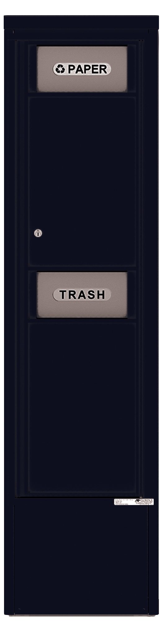 4C16S-BIN-D 4C Horizontal-Trash/Recycling Bin Black