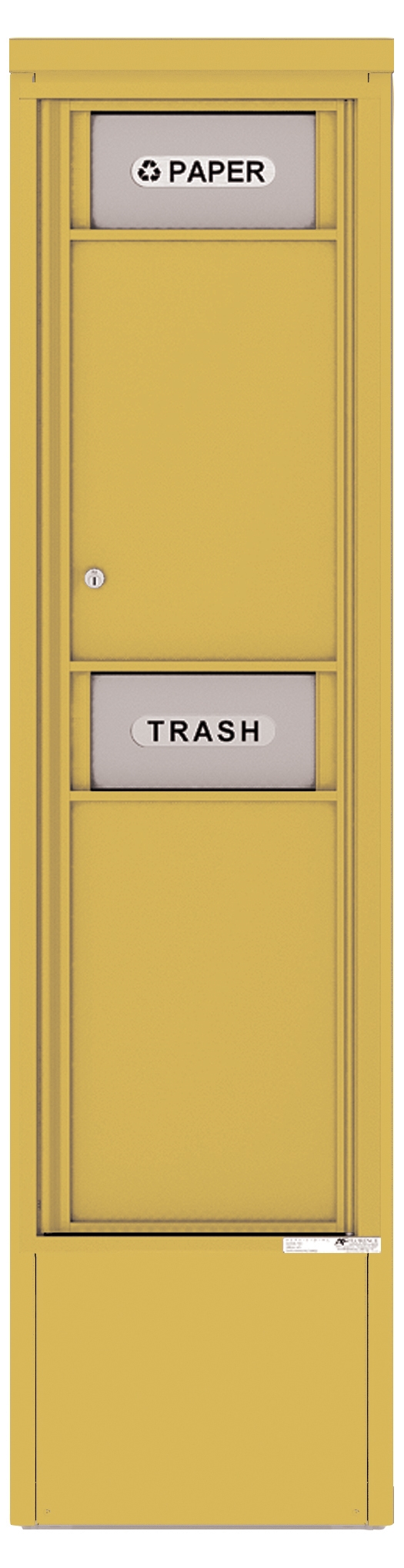 4C16S-BIN-D 4C Horizontal-Trash/Recycling Bin Gold Speck