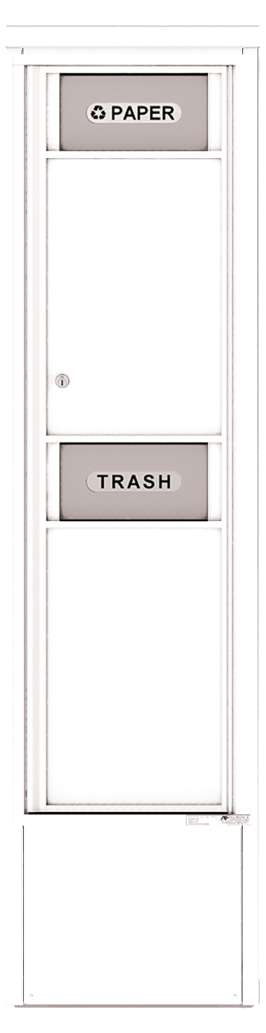 4C16S-BIN-D 4C Horizontal-Trash/Recycling Bin White