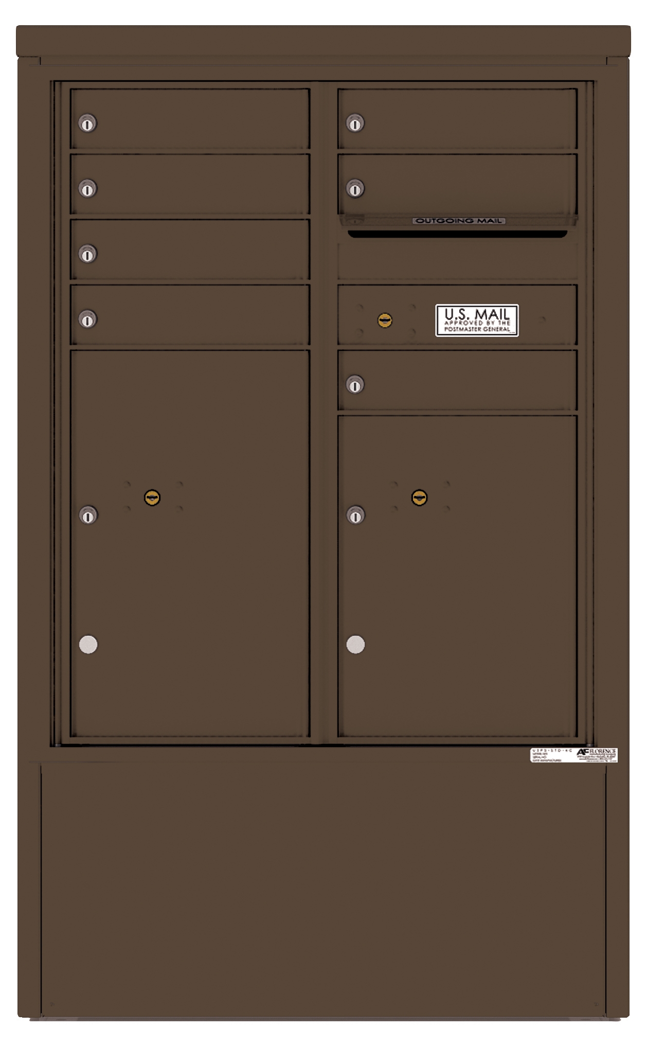 4CADD-07-D 4C Horizontal Depot Mailboxes Antique Bronze
