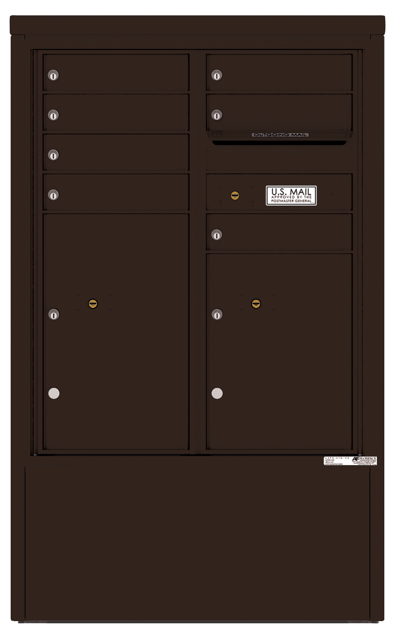 4CADD-07-D 4C Horizontal Depot Mailboxes Dark Bronze
