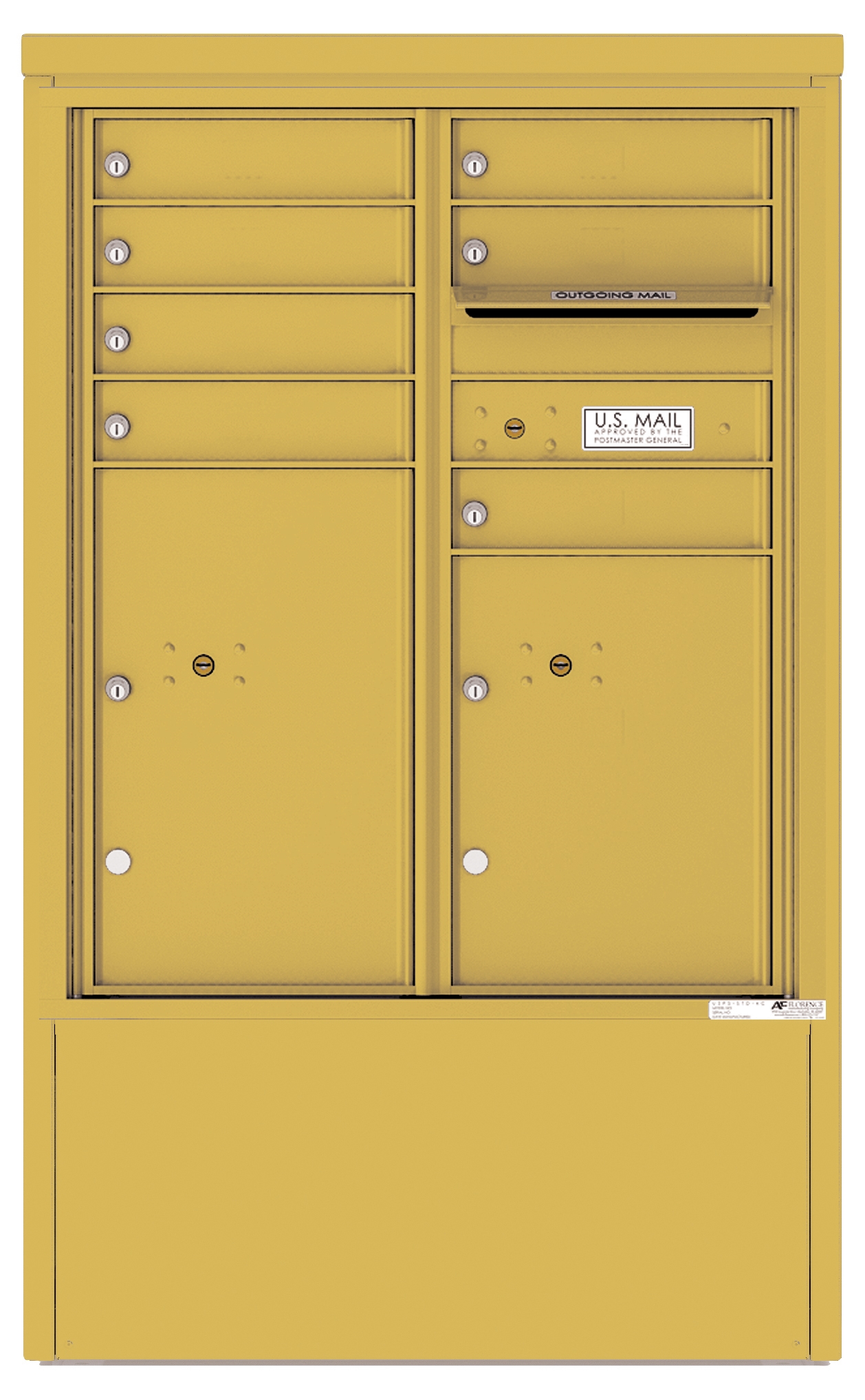 4CADD-07-D 4C Horizontal Depot Mailboxes Gold Speck