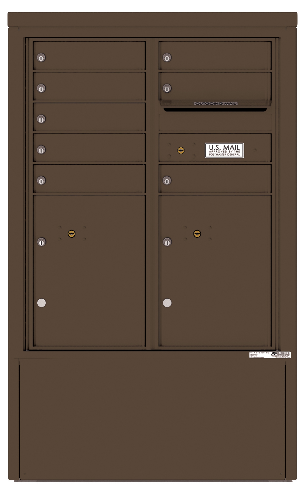4CADD-08-D 4C Horizontal Depot Mailboxes Antique Bronze