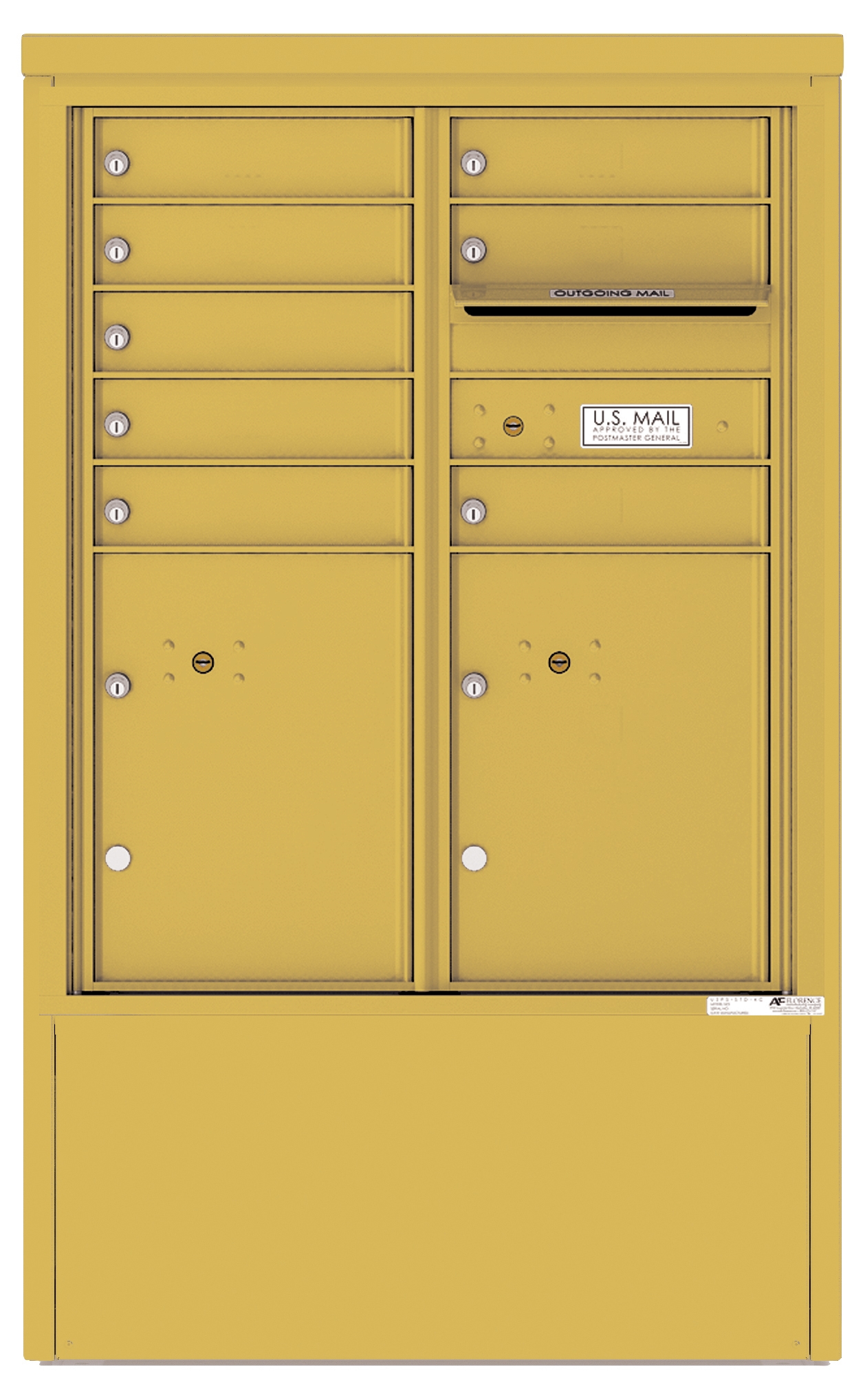 4CADD-08-D 4C Horizontal Depot Mailboxes Gold Speck