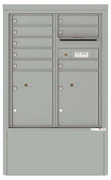 4CADD-08-D 4C Horizontal Depot Mailboxes Silver Speck
