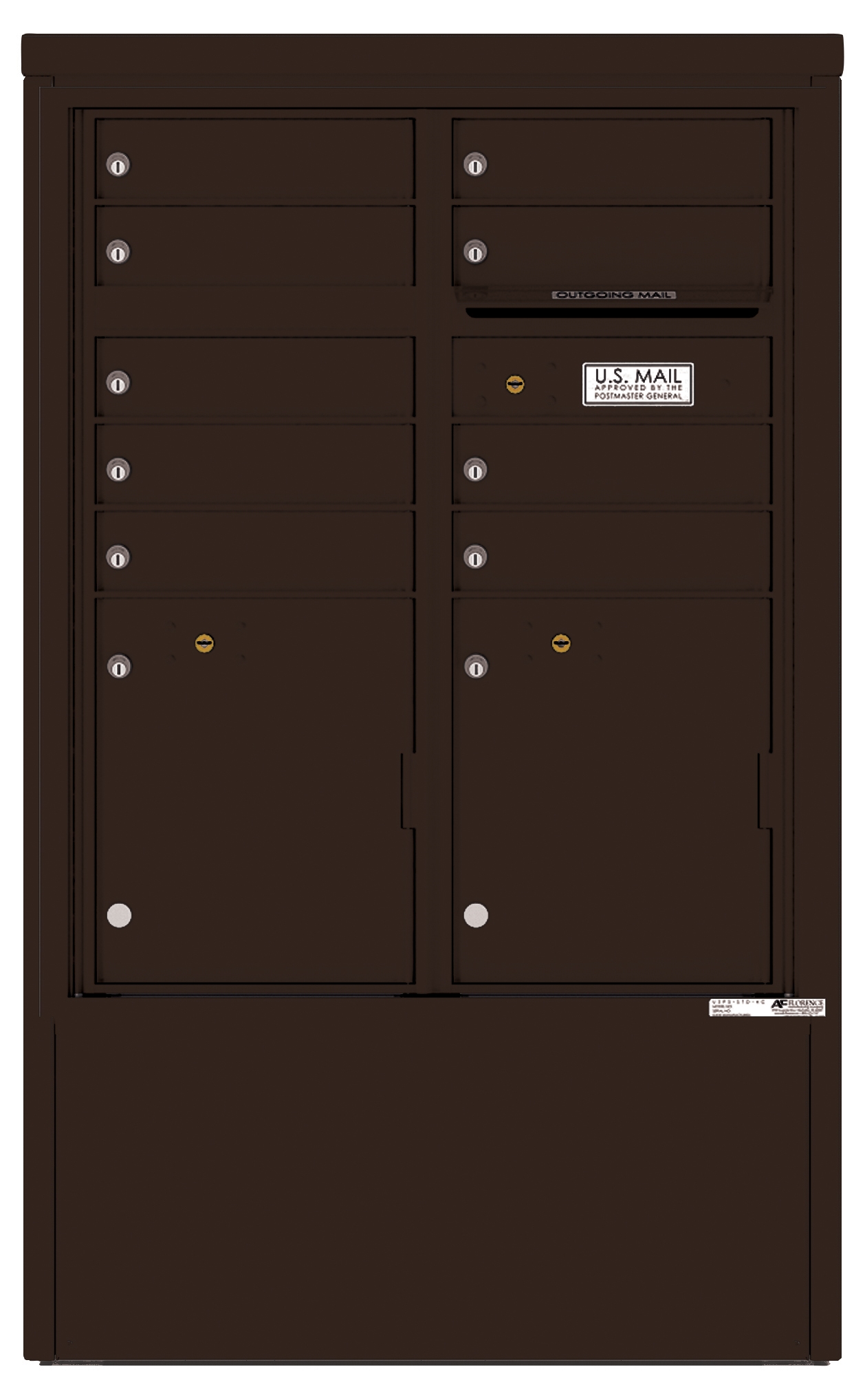 4CADD-09-D 4C Horizontal Depot Mailbox Dark Bronze