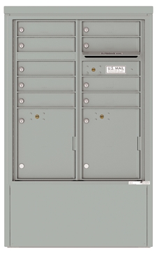 4CADD-09-D 4C Horizontal Depot Mailbox Silver Speck