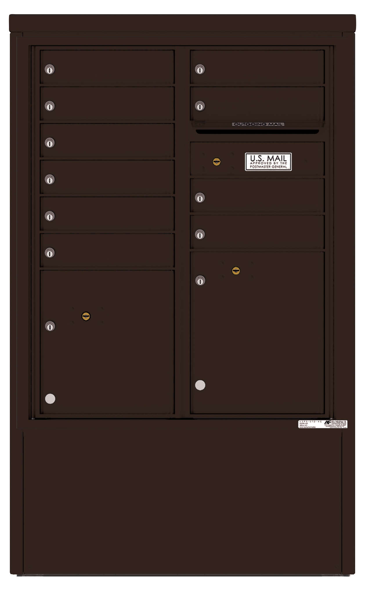4CADD-10-D 4C Horizontal Depot Mailbox Dark Bronze