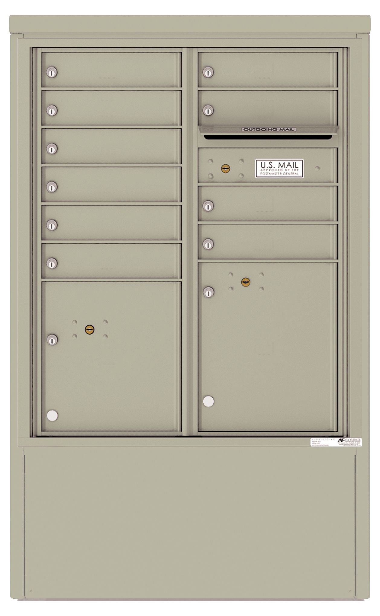 4CADD-10-D 4C Horizontal Depot Mailbox Postal Grey