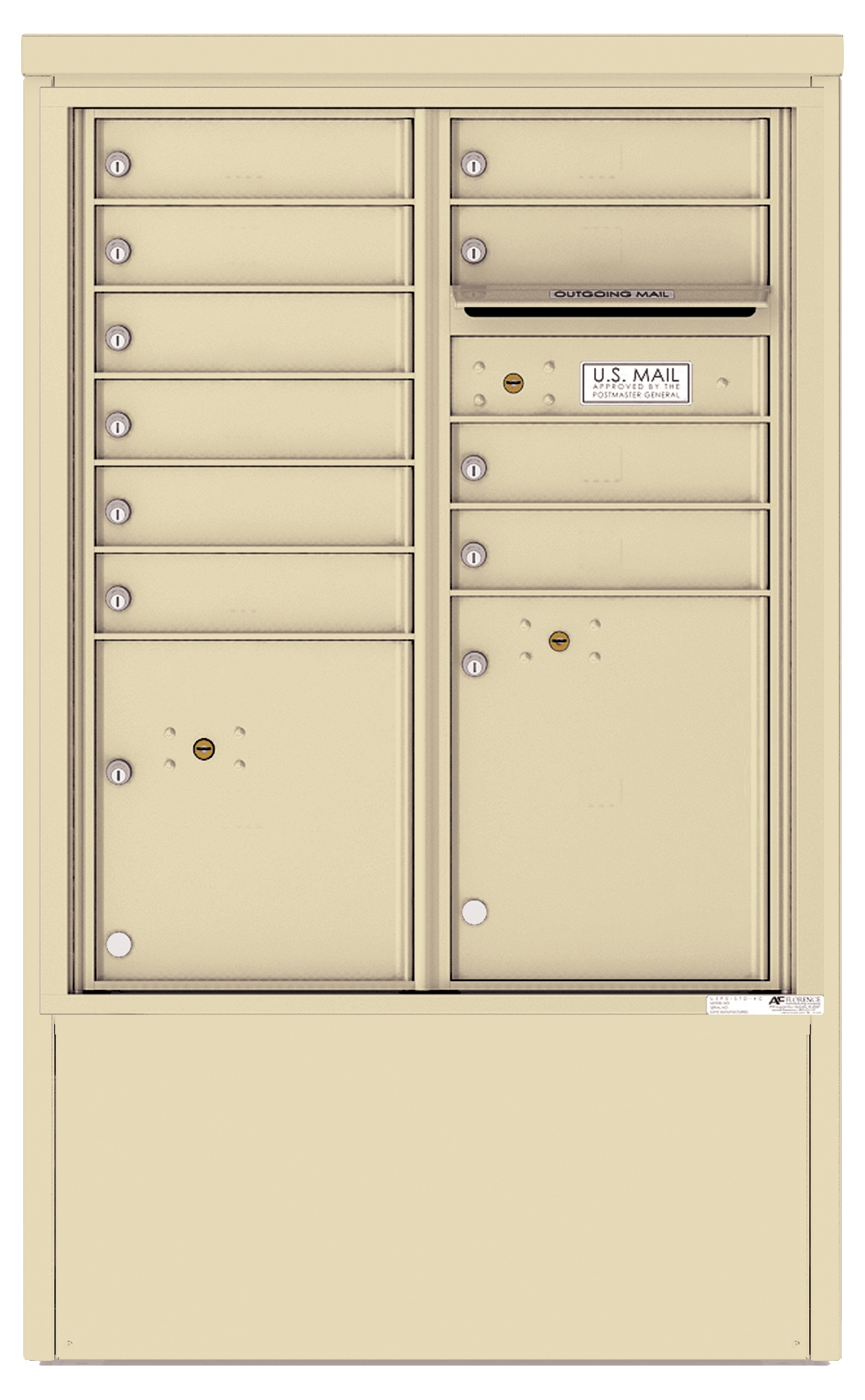 4CADD-10-D 4C Horizontal Depot Mailbox Sandstone