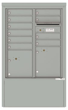 4CADD-10-D 4C Horizontal Depot Mailbox Silver Speck