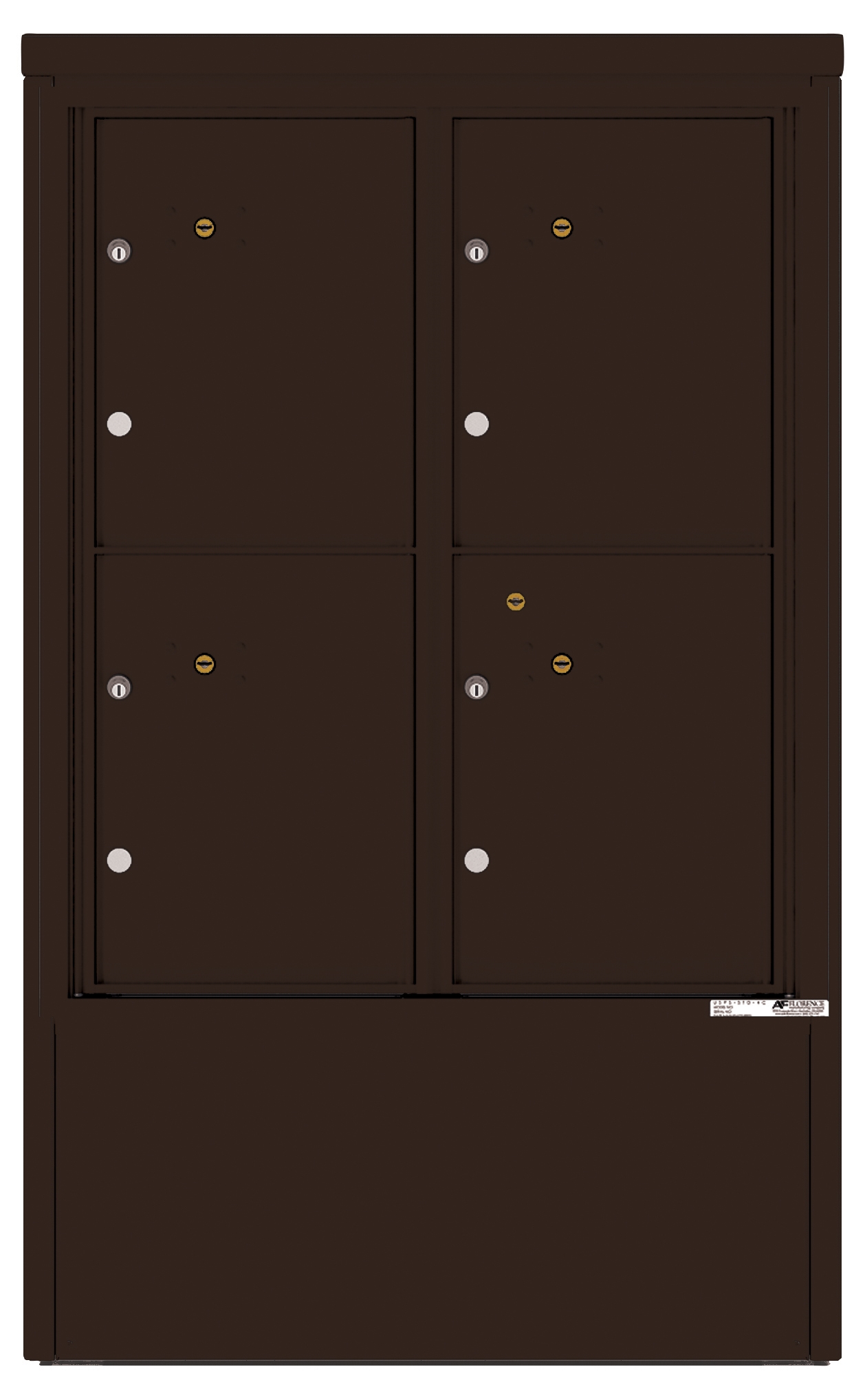 4CADD-4P-D 4C Horizontal Depot Mailboxes Dark Bronze