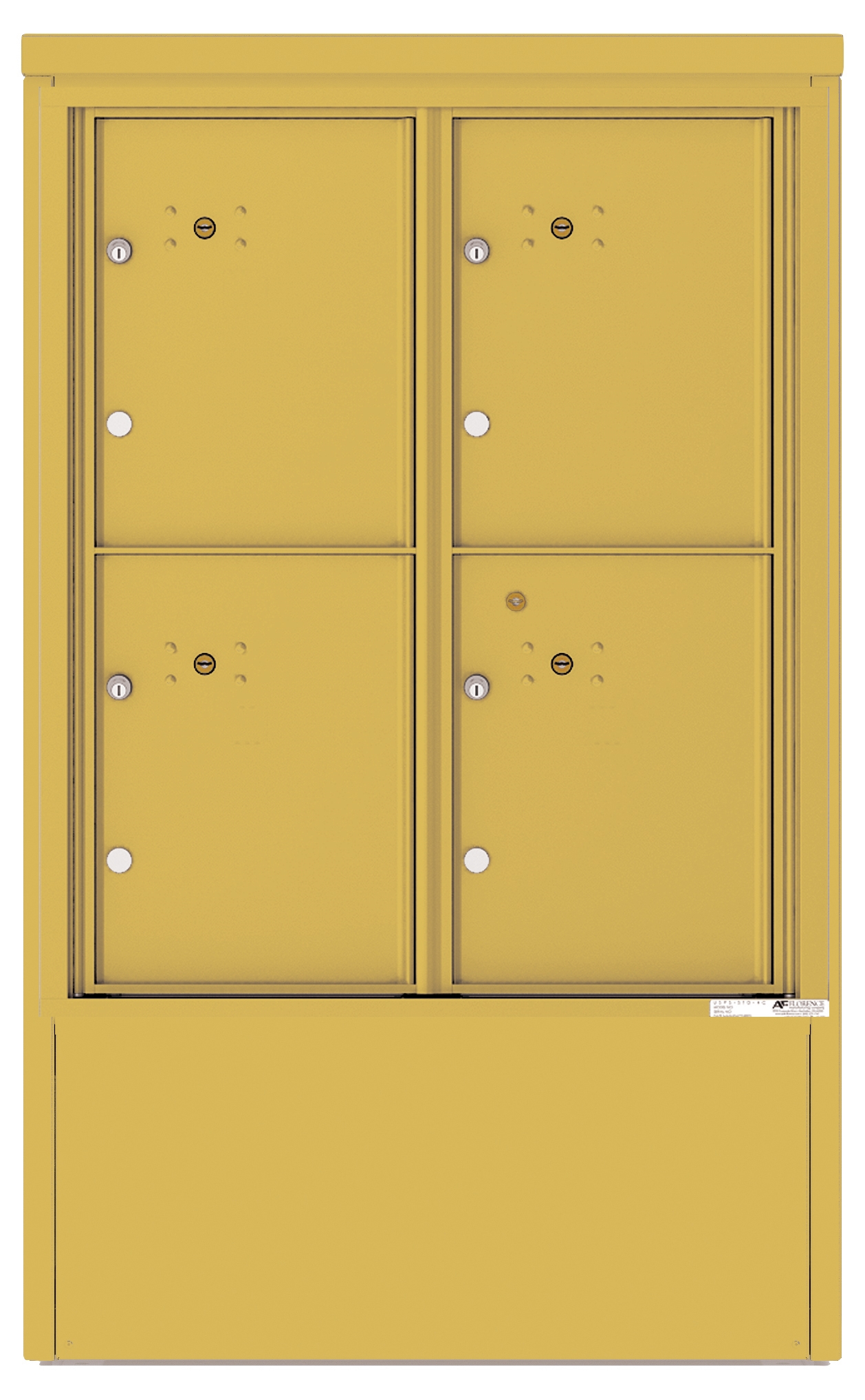 4CADD-4P-D 4C Horizontal Depot Mailboxes Gold Speck
