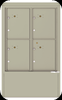 4CADD-4P-D 4C Horizontal Depot Mailboxes Postal Grey