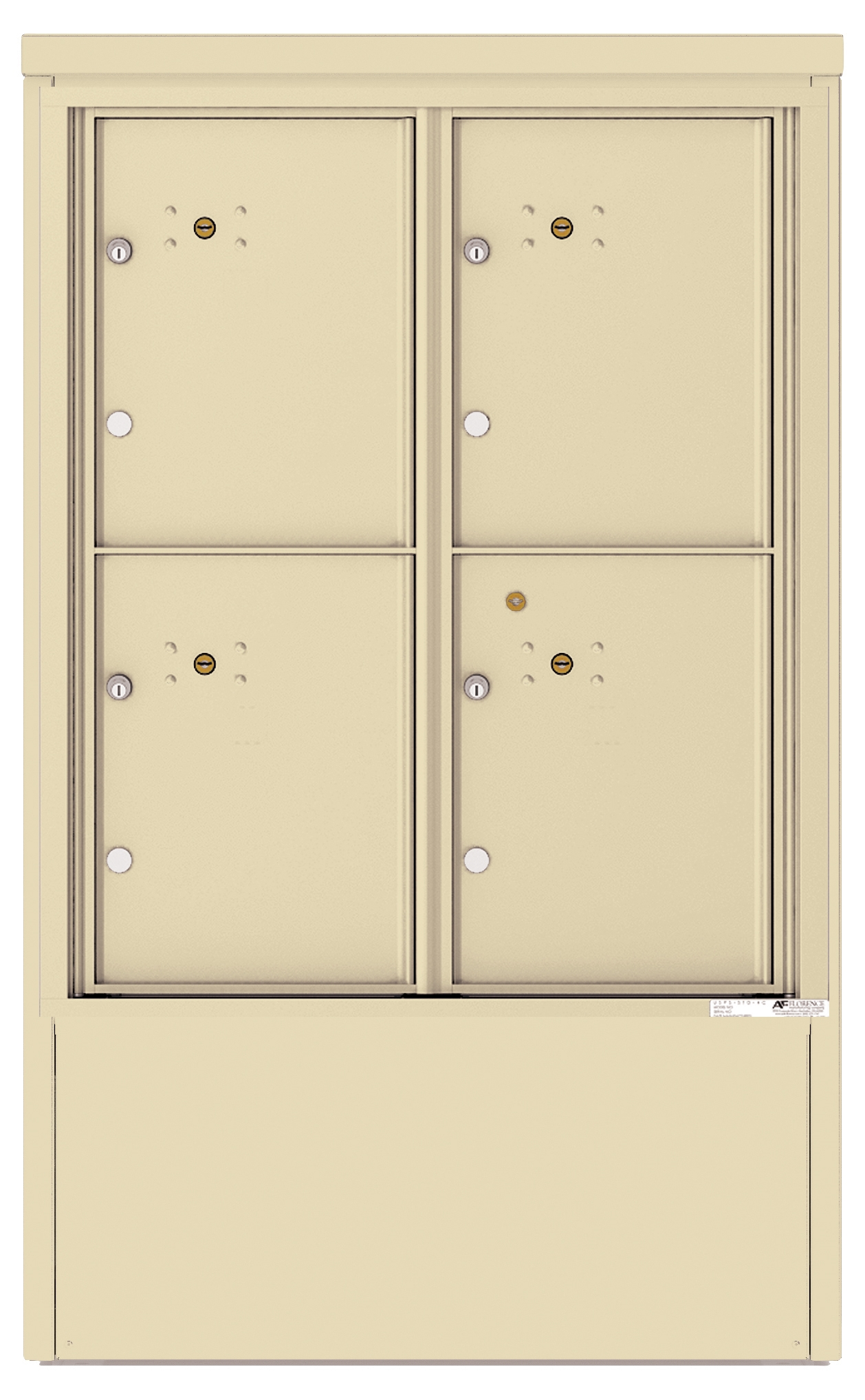4CADD-4P-D 4C Horizontal Depot Mailboxes Sandstone