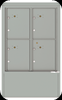 4CADD-4P-D 4C Horizontal Depot Mailboxes Silver Speck