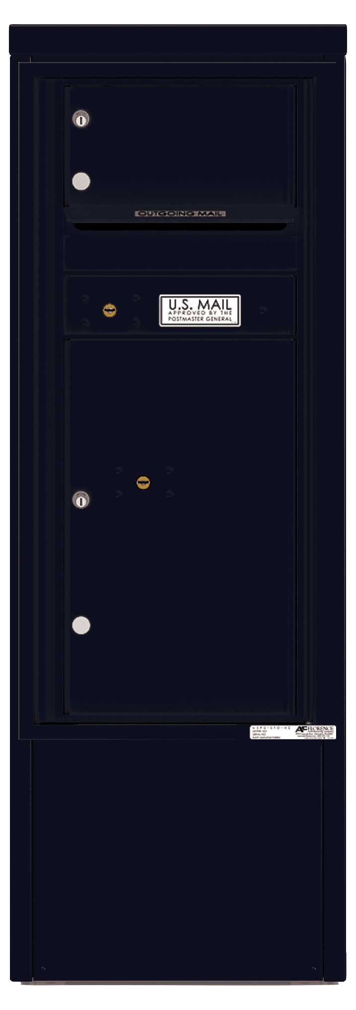 4CADS-01-D 4C Horizontal Depot Mailbox Black