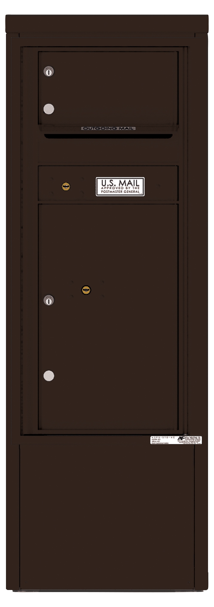 4CADS-01-D 4C Horizontal Depot Mailbox Dark Bronze