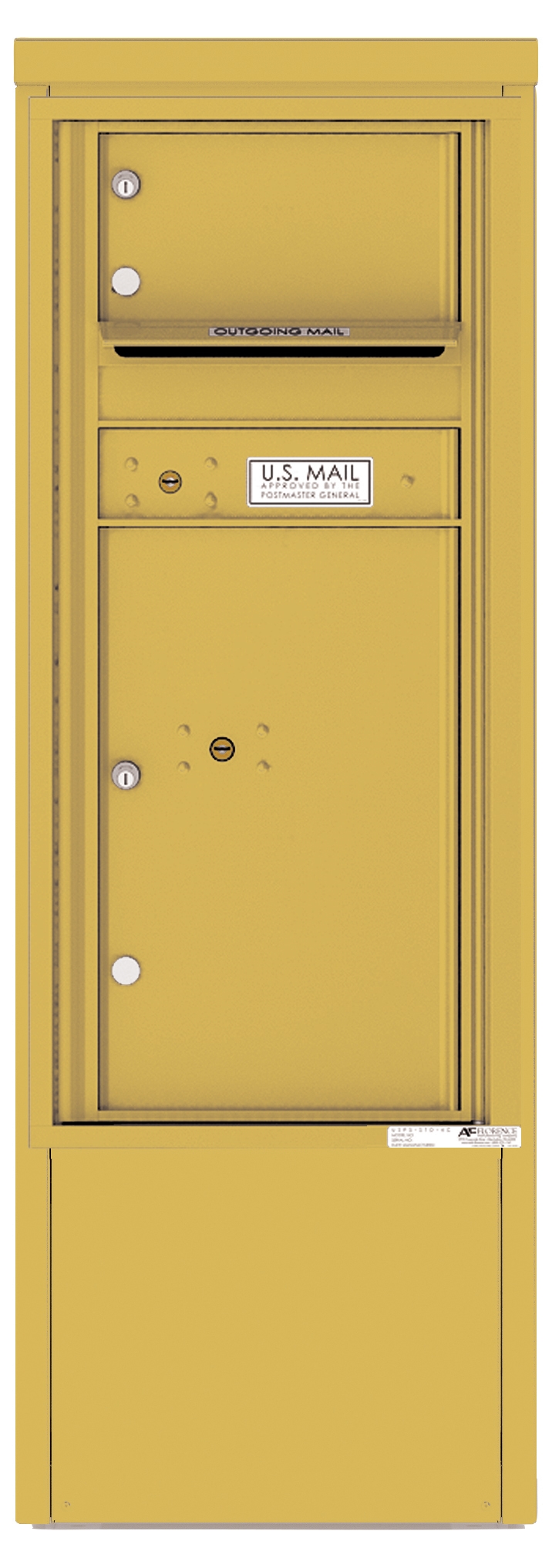 4CADS-01-D 4C Horizontal Depot Mailbox Gold Speck