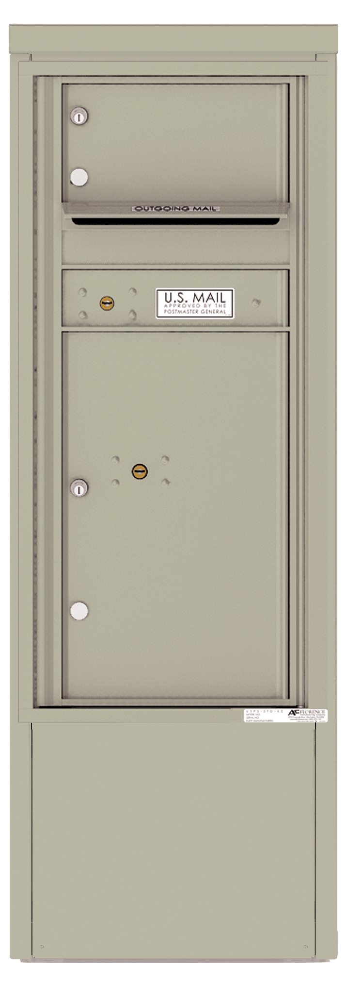 4CADS-01-D 4C Horizontal Depot Mailbox Postal Grey