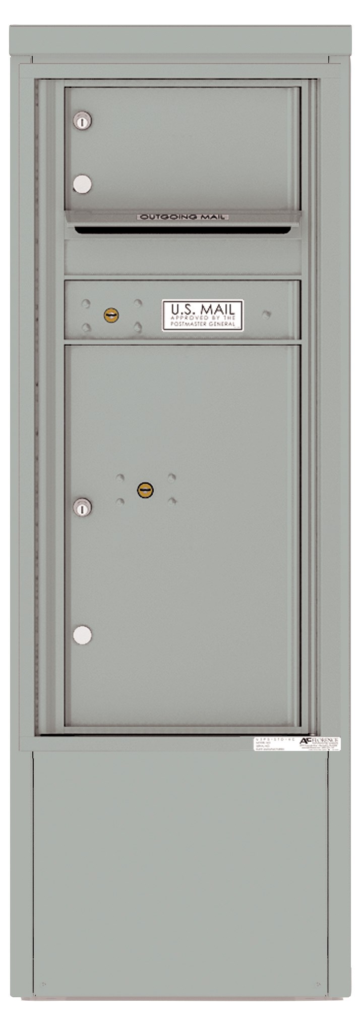 4CADS-01-D 4C Horizontal Depot Mailbox Silver Speck