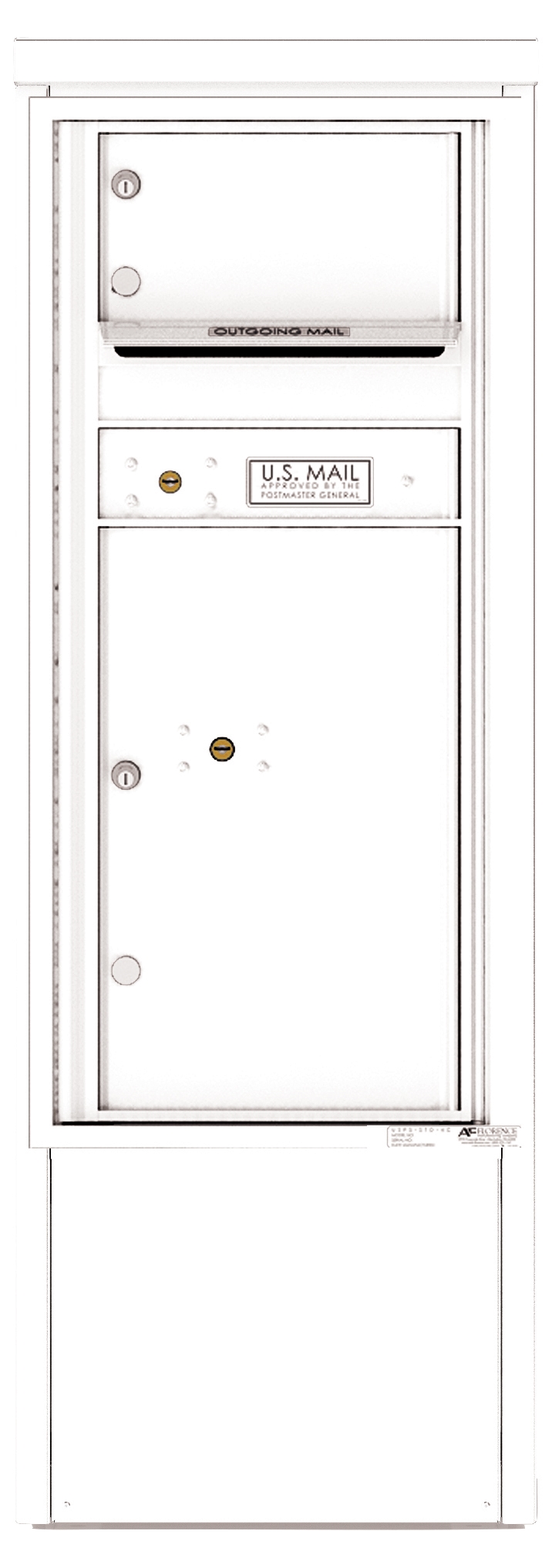 4CADS-01-D 4C Horizontal Depot Mailbox White