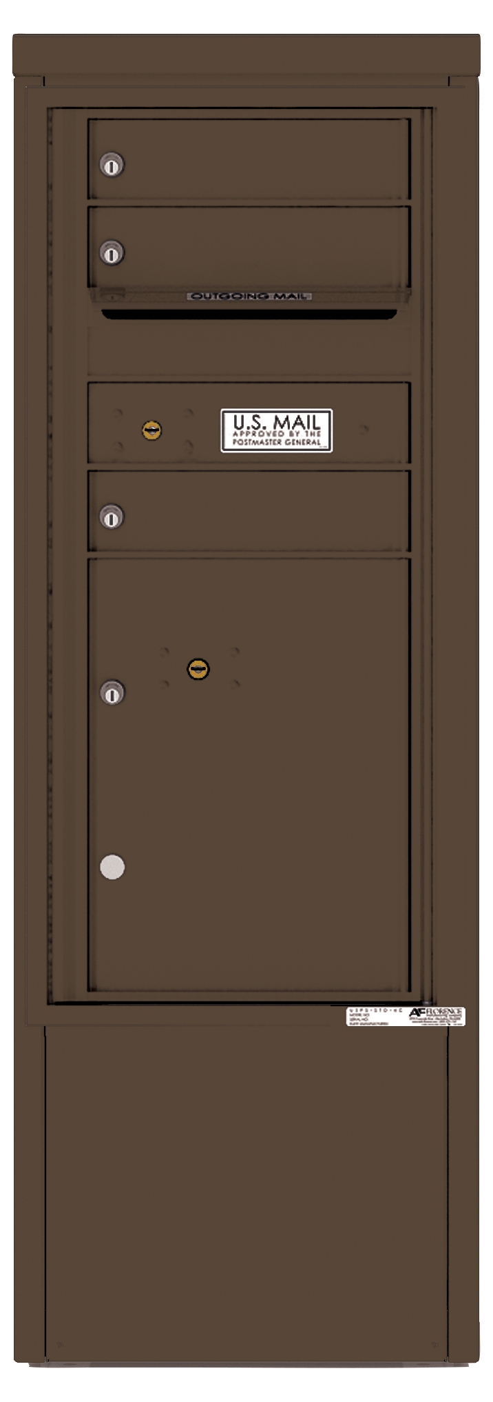 4CADS-03-D 4C Horizontal Depot Mailbox Antique Bronze