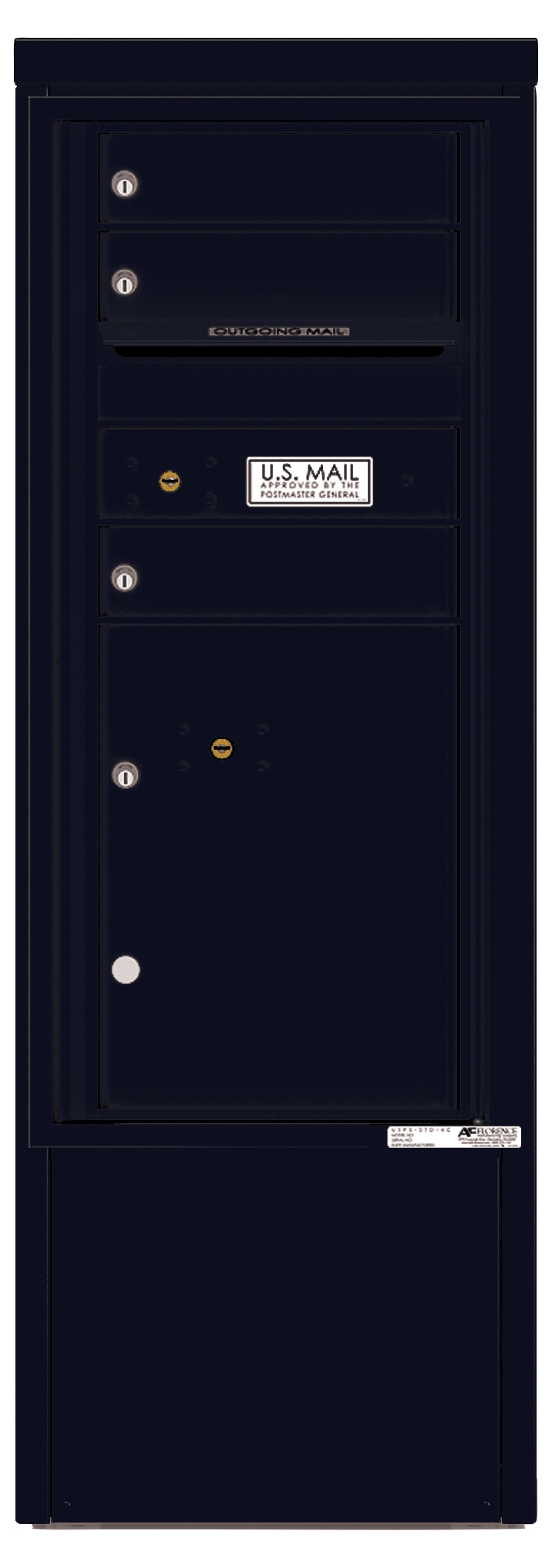 4CADS-03-D 4C Horizontal Depot Mailbox Black