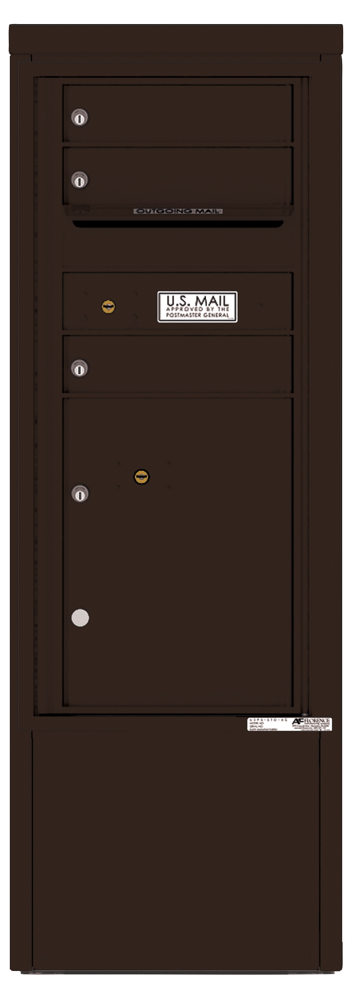 4CADS-03-D 4C Horizontal Depot Mailbox Dark Bronze