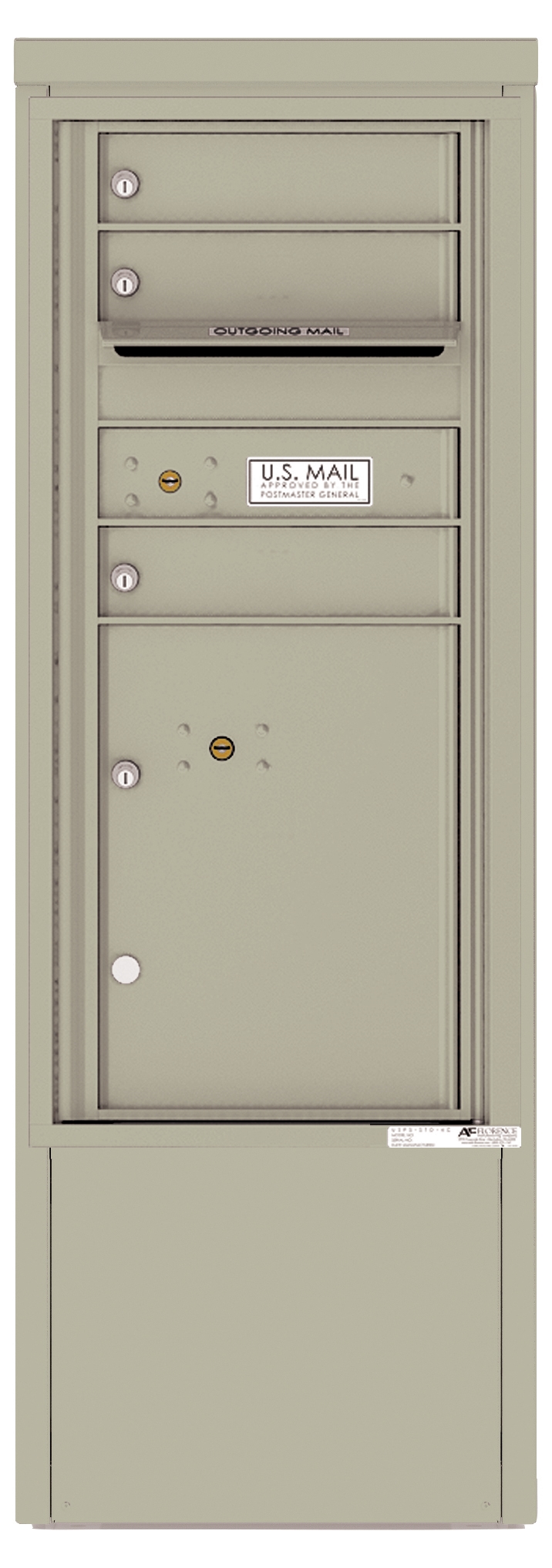 4CADS-03-D 4C Horizontal Depot Mailbox Postal Grey