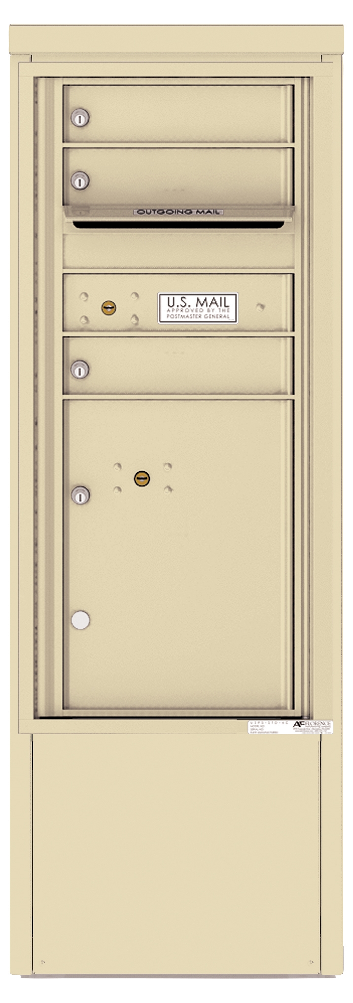 4CADS-03-D 4C Horizontal Depot Mailbox Sandstone